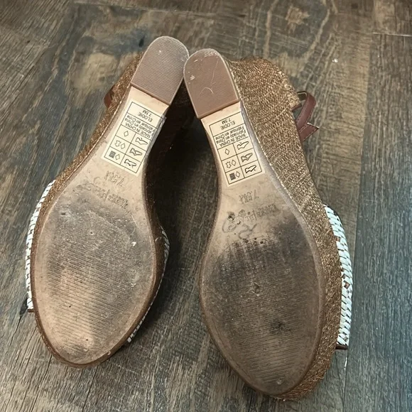 White House Black Market Women’s Elodie Platform Wedge Heels Size 7.5 - Picture 10 of 11